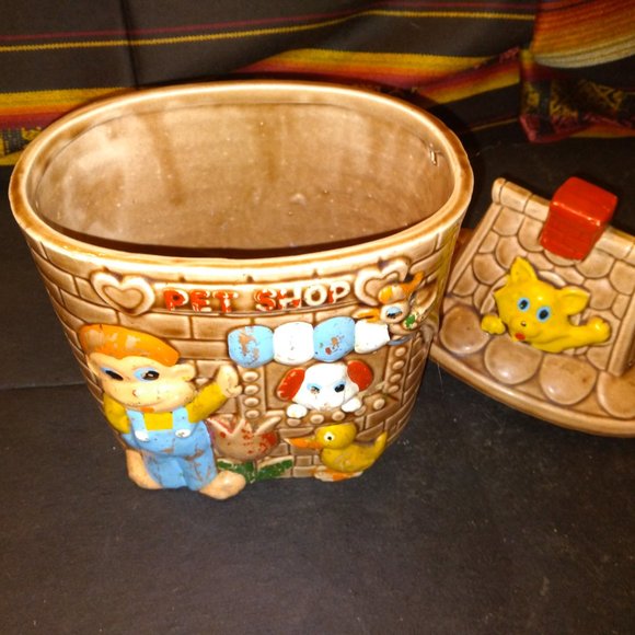Vintage 50's Pet Shop Cookie Jar - Made in Japan - Picture 3 of 4